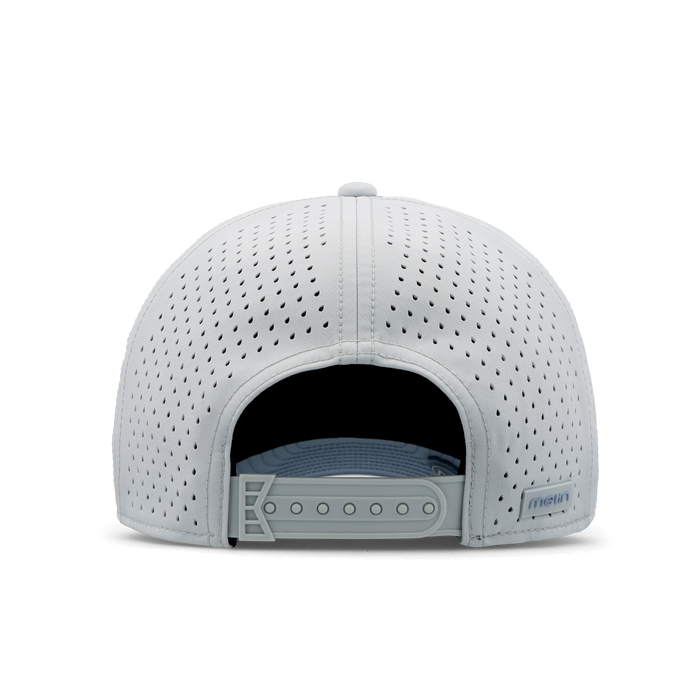 The back view of the melin Vintage Fit A-Game Icon Hydro hat in clear lake