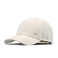 The angled view of the melin Vintage Fit A-Game Icon Hydro hat in egret