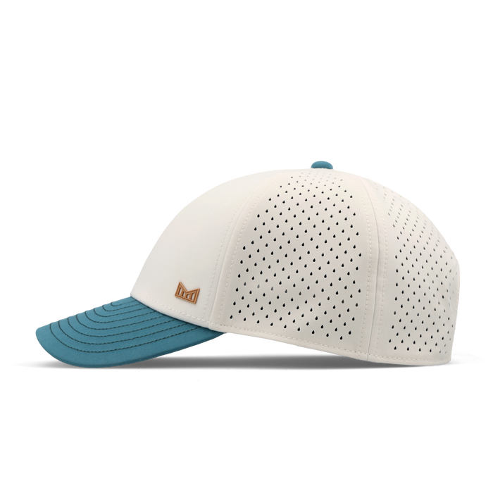 The side view of the melin Vintage Fit A-Game Icon Hydro hat in riverwalk