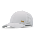 The front, angled view of the melin A-Game Hydro  Vintage Fit in  White / Gum