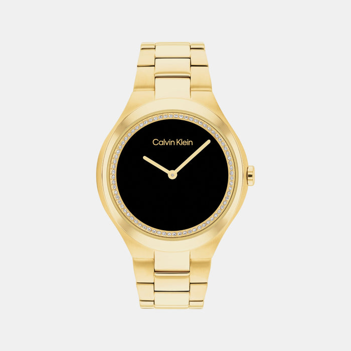 Admire Women Quartz Black Dial Analog Stainless Steel Watch 25200367