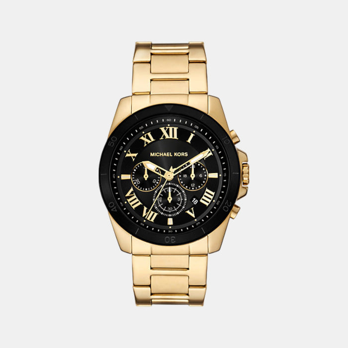 Alek Men Quartz Black Dial Chronograph Stainless Steel Watch MK9184