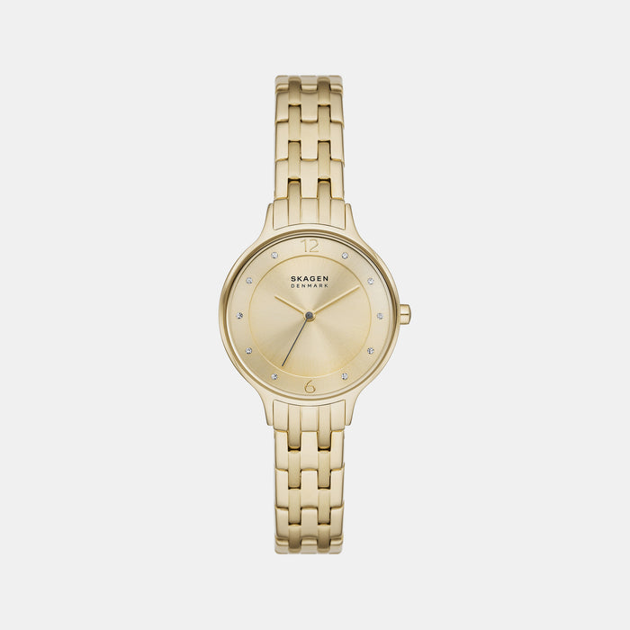 Anita Lille Women Quartz Gold Dial Analog Stainless Steel Watch SKW3127