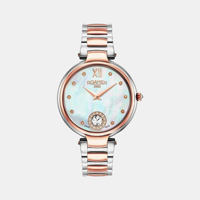 Female White Analog Stainless Steel Watch 600843 49 19 50