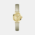 Array Women Quartz Champagne Dial Analog Leather Watch GW0614L2