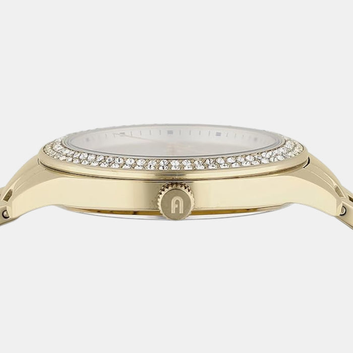 Athleisure Women Quartz Champagne Dial Analog Stainless Steel Watch WW00038003L2