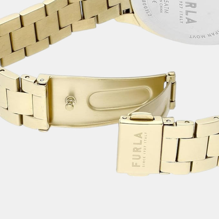 Athleisure Women Quartz Champagne Dial Analog Stainless Steel Watch WW00038003L2