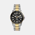 Blue Dive Men Quartz Black Dial Analog Stainless Steel Watch FS6031