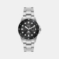 Blue Dive Men Quartz Black Dial Analog Stainless Steel Watch FS6032