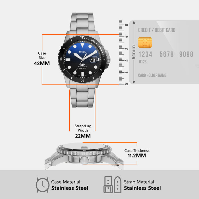 Fossil Round Quartz Analog Men watch