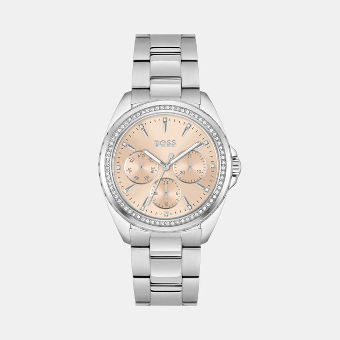 Boss Round Carnation Gold Multi-Function watch