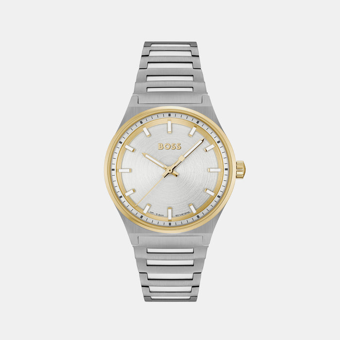Boss Round Silver Analog watch