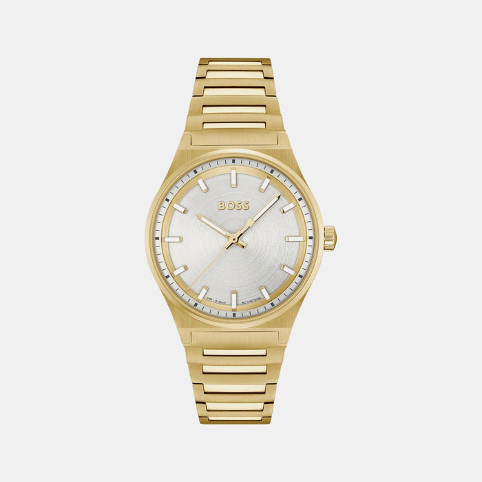 Boss Candor Women Quartz Silver Dial Analog Stainless Steel Watch 1502738