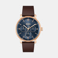 Boss Round Blue Multi-Function watch