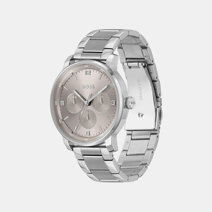 Boss Contender Men Quartz Grey Dial Multi-Function Stainless Steel Watch 1514127