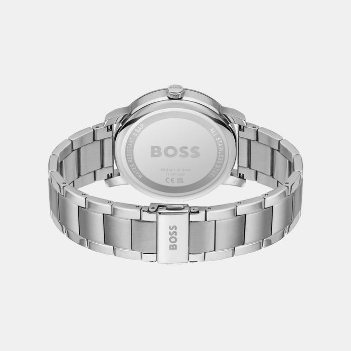 Boss Contender Men Quartz Grey Dial Multi-Function Stainless Steel Watch 1514127