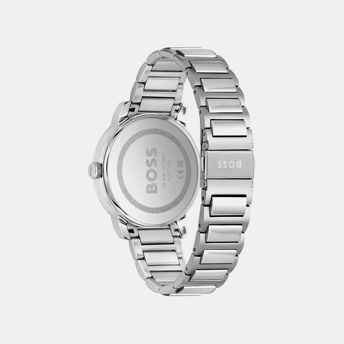 Boss Dean Men Quartz Blue Dial Analog Stainless Steel Watch 1514132