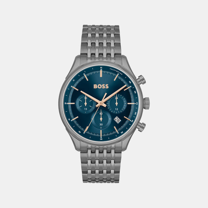 Boss Gregor Men Quartz Blue Dial Chronograph Stainless Steel Watch 1514083