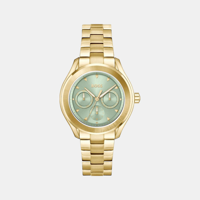 Boss Round Green Multi-Function watch