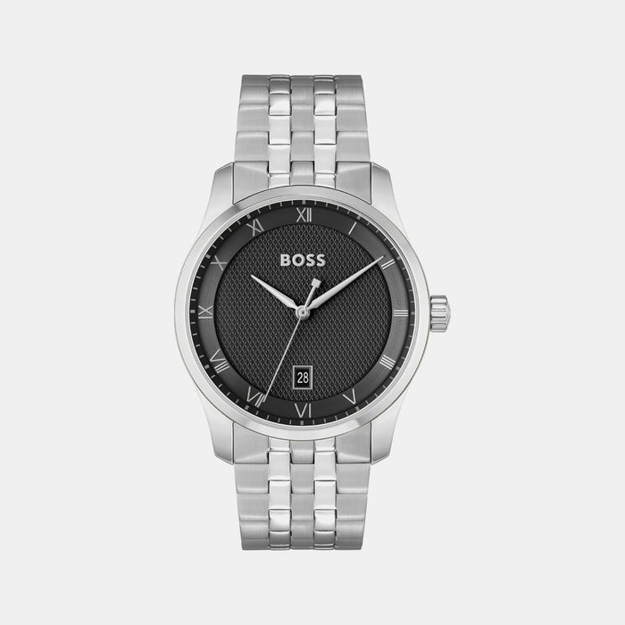Boss Principle Men Quartz Black Dial Analog Stainless Steel Watch 1514123