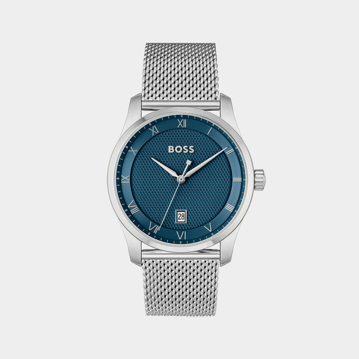 Boss Round Blue Analog watch