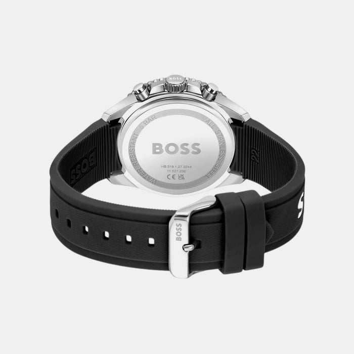 Boss Runner Men Quartz Black Dial Chronograph Silicone Watch 1514141
