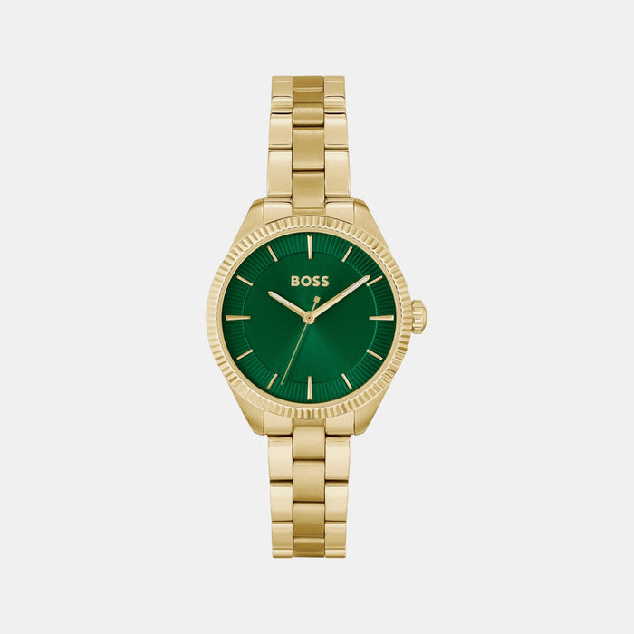 Boss Sage Women Quartz Green Dial Analog Stainless Steel Watch 1502729
