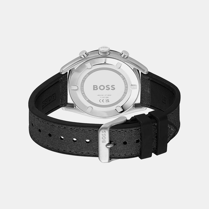Boss Top Men Quartz Black Dial Chronograph Silicone Watch 1514091