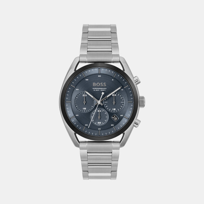 Boss Top Men Quartz Blue Dial Chronograph Stainless Steel Watch 1514093