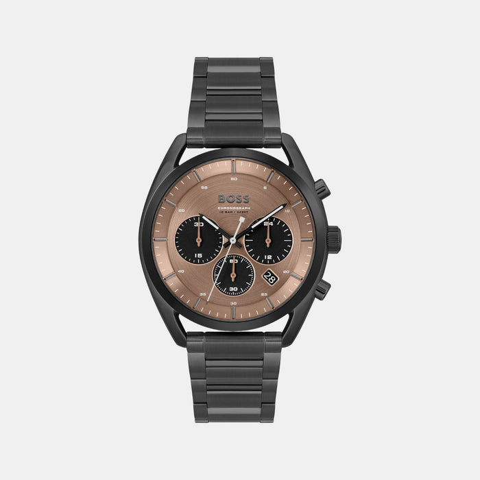 Boss Top Men Quartz Brown Dial Chronograph Stainless Steel Watch 1514095