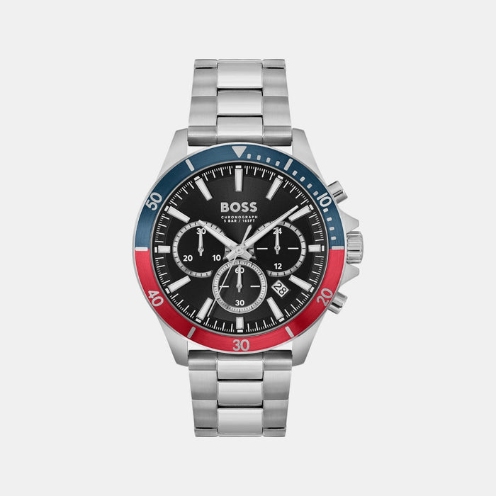 Boss Troper Men Quartz Black Dial Chronograph Stainless Steel Watch 1514108