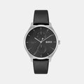 Boss Tyler Men Quartz Black Dial Multi-Function Leather Watch 1514102