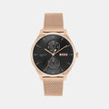 Boss Tyler Men Quartz Black Dial Multi-Function Mesh Watch 1514104