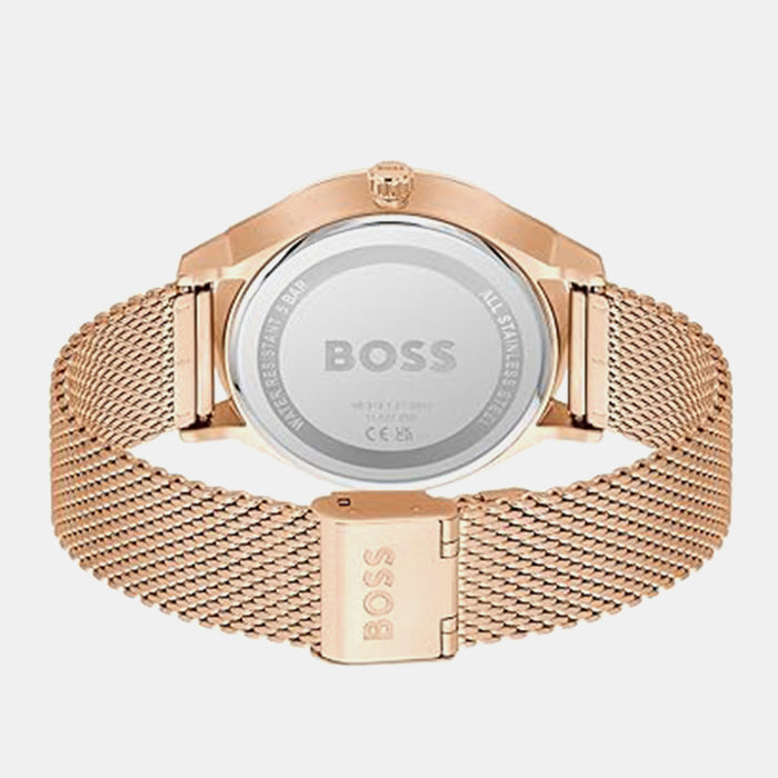 Boss Tyler Men Quartz Black Dial Multi-Function Mesh Watch 1514104