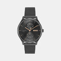 Boss Tyler Men Quartz Black Dial Multi-Function Mesh Watch 1514105