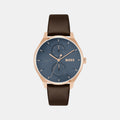 Boss Tyler Men Quartz Blue Dial Multi-Function Leather Watch 1514103