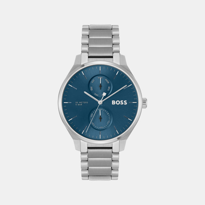 Boss Tyler Men Quartz Blue Dial Multi-Function Stainless Steel Watch 1514106