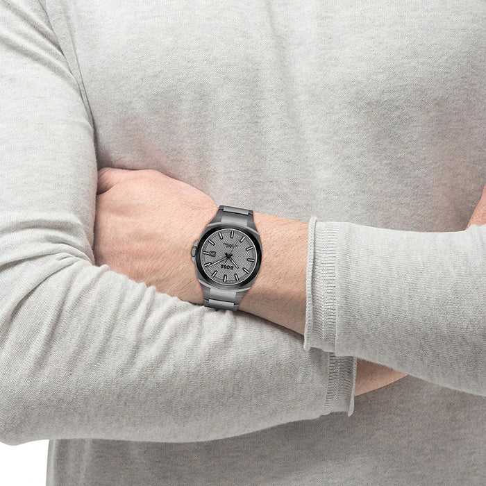 Boss Walker Men Quartz Grey Dial Analog Stainless Steel Watch 1514137