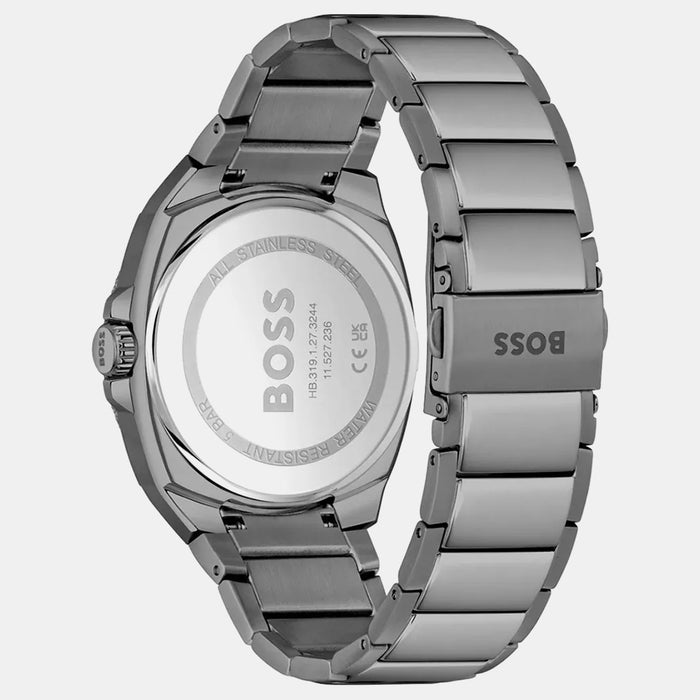 Boss Walker Men Quartz Grey Dial Analog Stainless Steel Watch 1514137