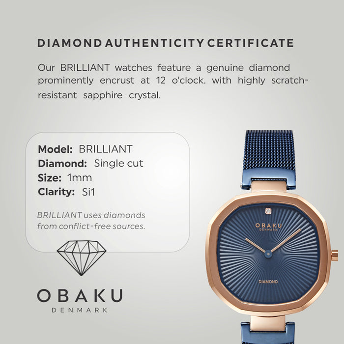 Obaku Stainless Steel Blue watch