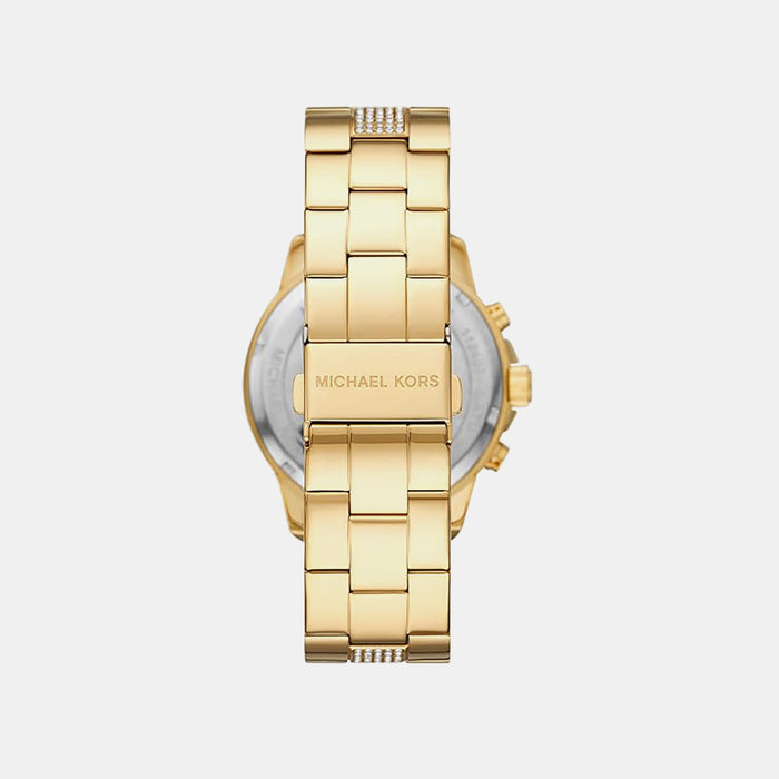 Brynn Women Quartz Gold Dial Chronograph Stainless Steel Watch MK7504