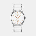 Male White Analog Stainless Steel Watch 657833 40 25 60