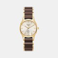 Female Cream Analog Ceramic Watch 658844 48 35 63