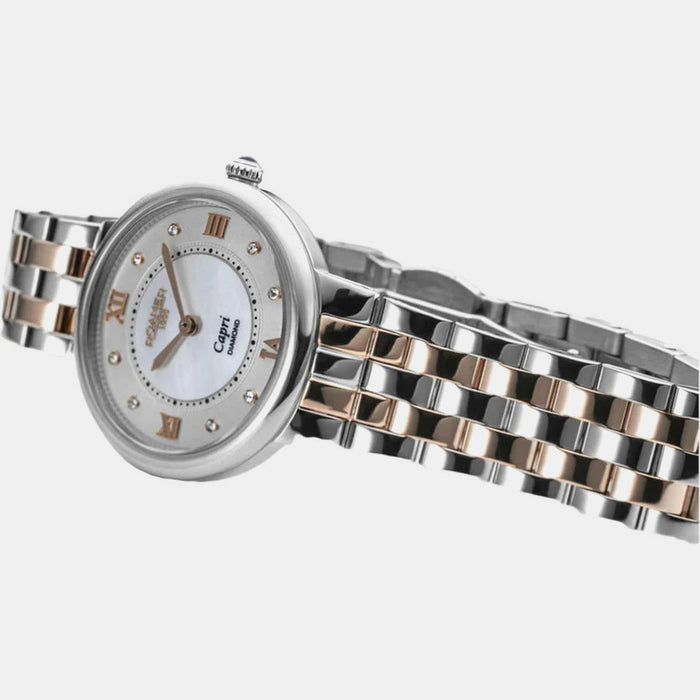 Capri Diamond Women Quartz White Dial Analog Stainless Steel Watch 859845 49 29 50