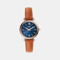 Carlie Women Quartz Blue Dial Analog Leather Watch ES4701