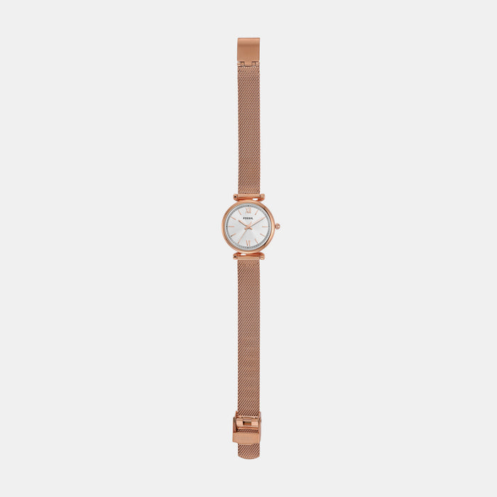 Carlie Women Quartz Silver Dial Analog Stainless Steel Watch ES5314SET