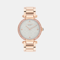 Coach Round Light Grey Mother Of Pearl Analog watch