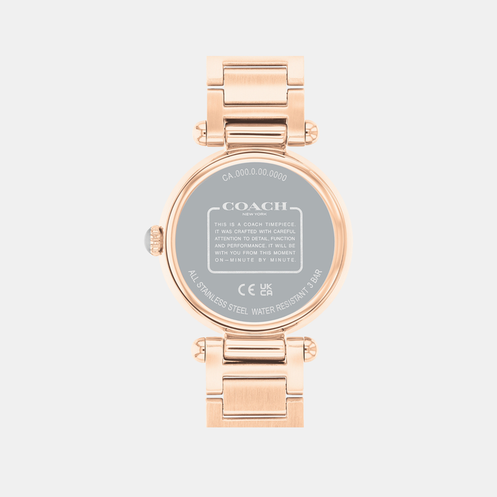 Coach Women Round Light Grey Mother Of Pearl watch
