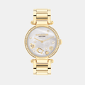 Coach Round White Mother Of Pearl Analog watch