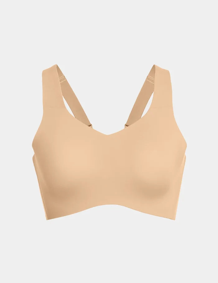 | Front view of model highlighting the coverage and fit | Warm Sand